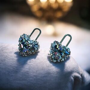 ✨NEW✨ Crystal Heart Stud Earrings for Women, Girls , Students, Party.